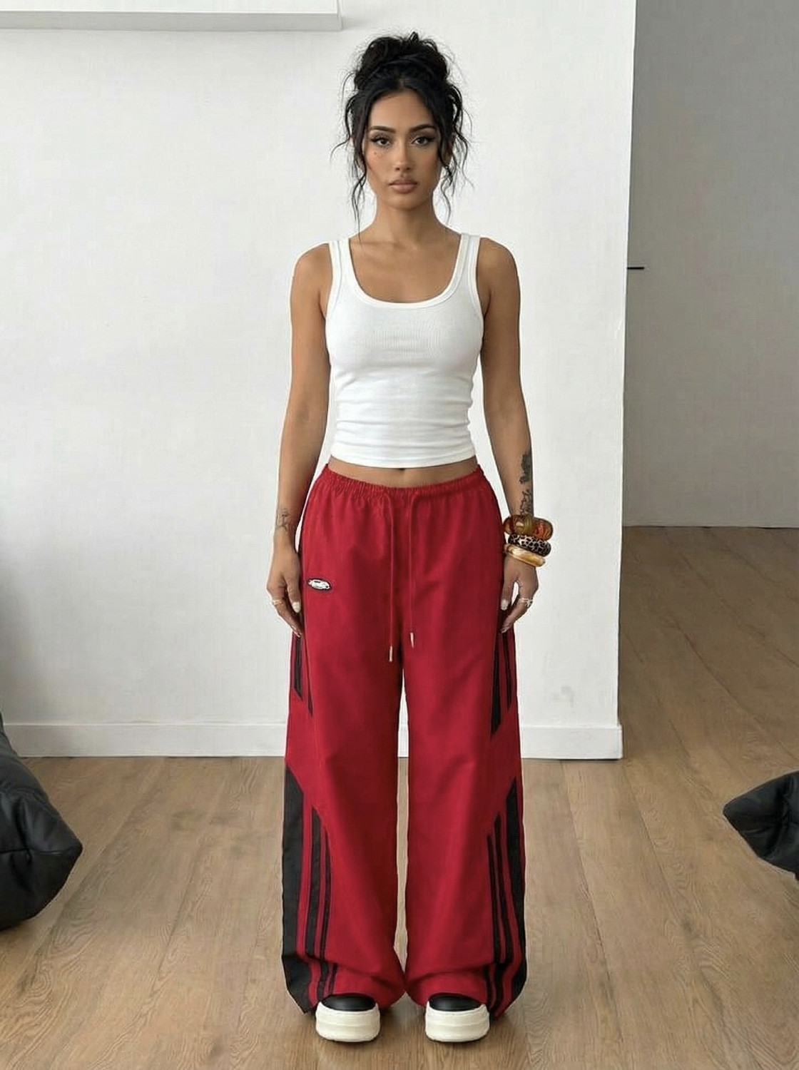 Image of Tabadtod Regular Fit Women Red Trousers