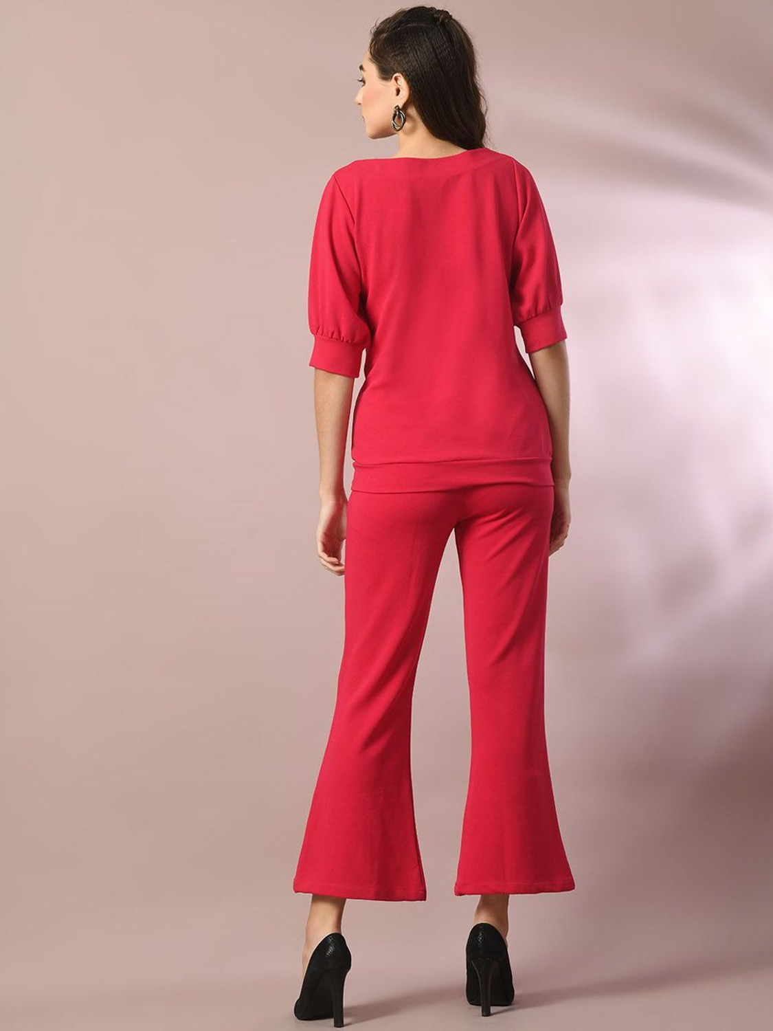 Image of Roadster Flared Women Pink Trousers
