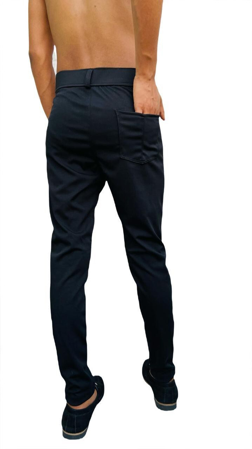 Image of Teakrs Skinny Fit Men Black Trousers