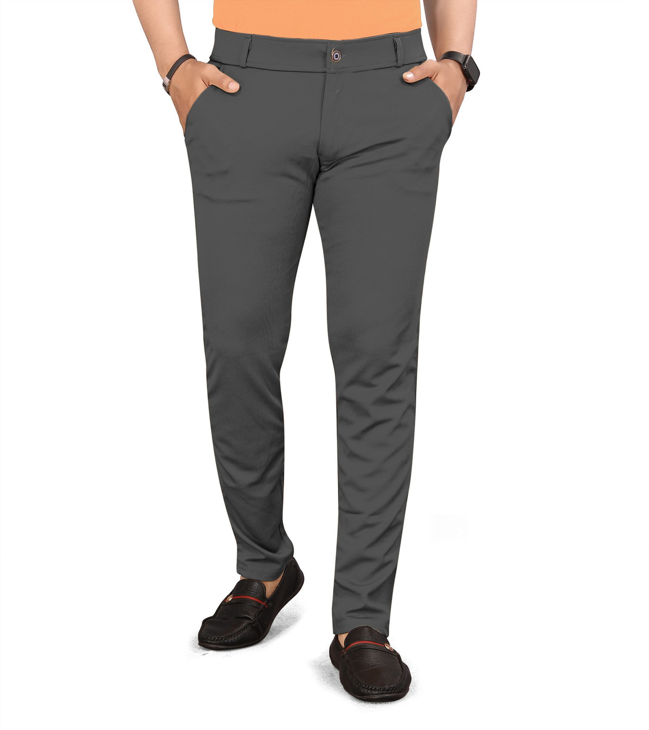 Image of lapataclub Relaxed Men Grey Trousers