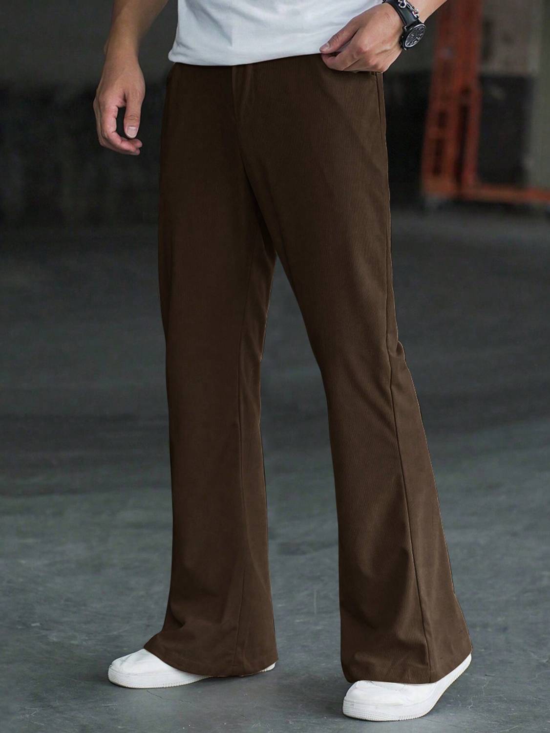 METRONAUT Flared Men Brown Trousers - Image 3