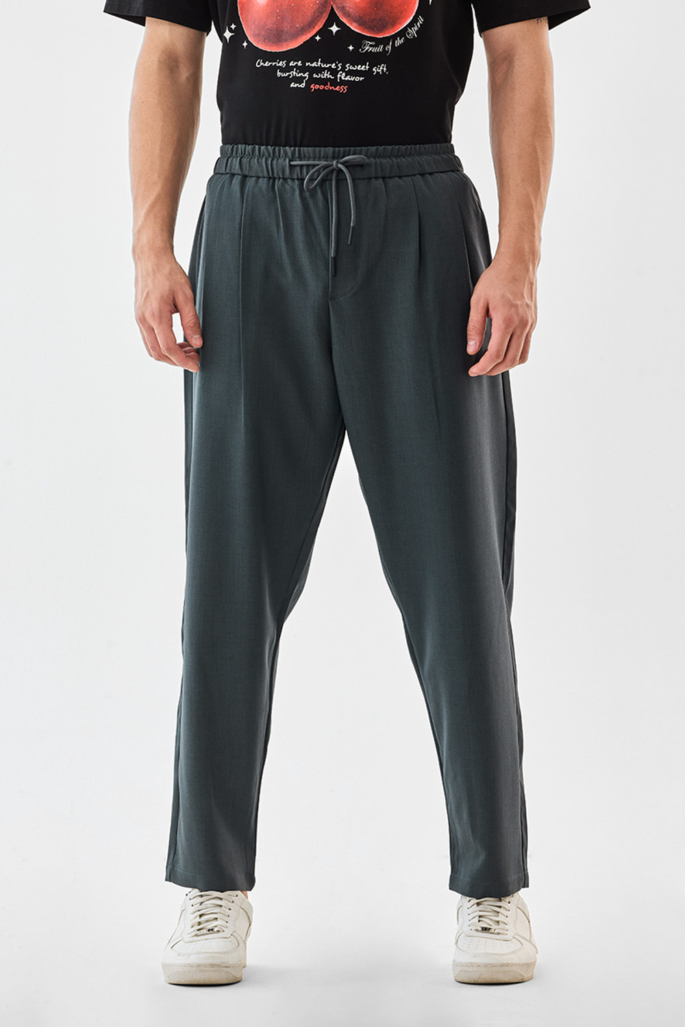 Image of Snitch Relaxed Men Grey Trousers