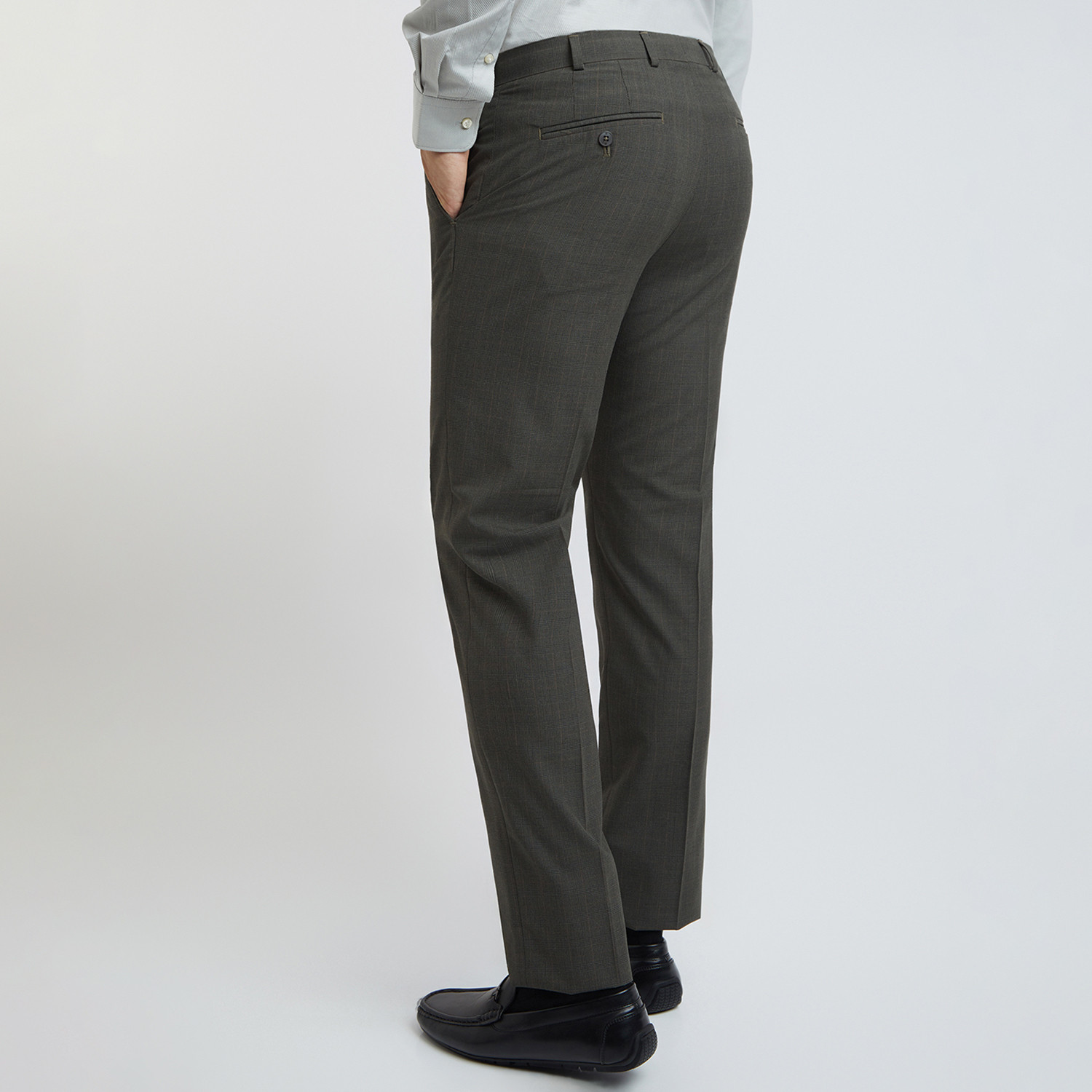 Image of Raymond Regular Fit Men Brown Trousers