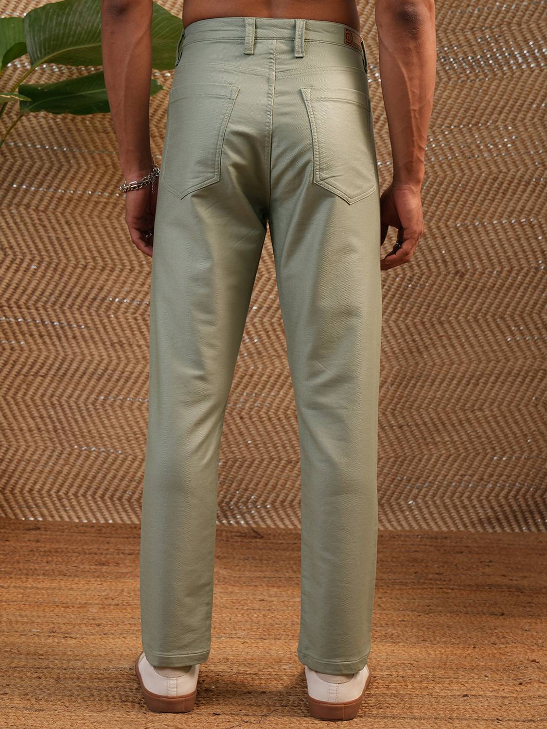 LOCOMOTIVE Tapered Men Green Trousers - Image 2
