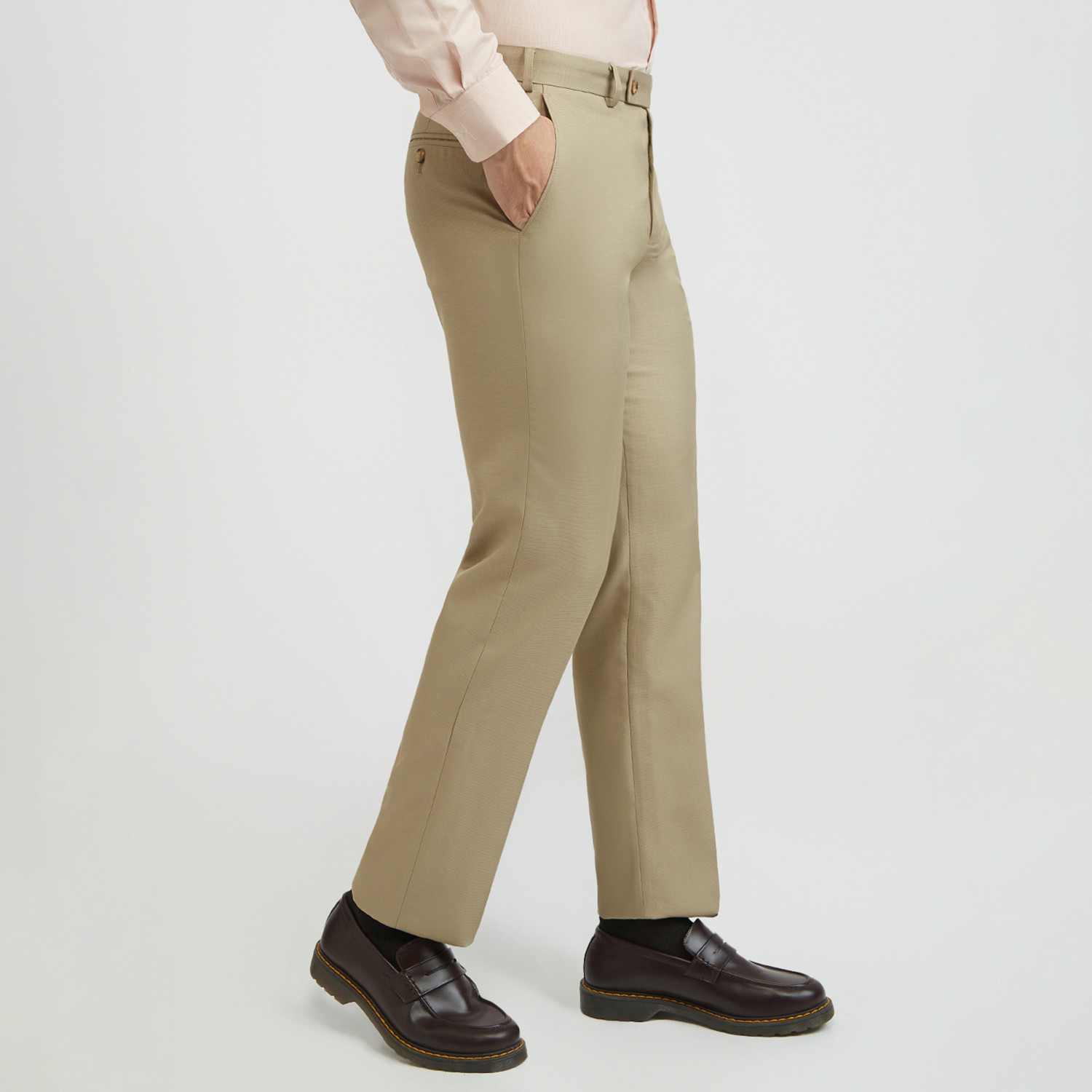 Image of PARK AVENUE Regular Fit Men Brown Trousers