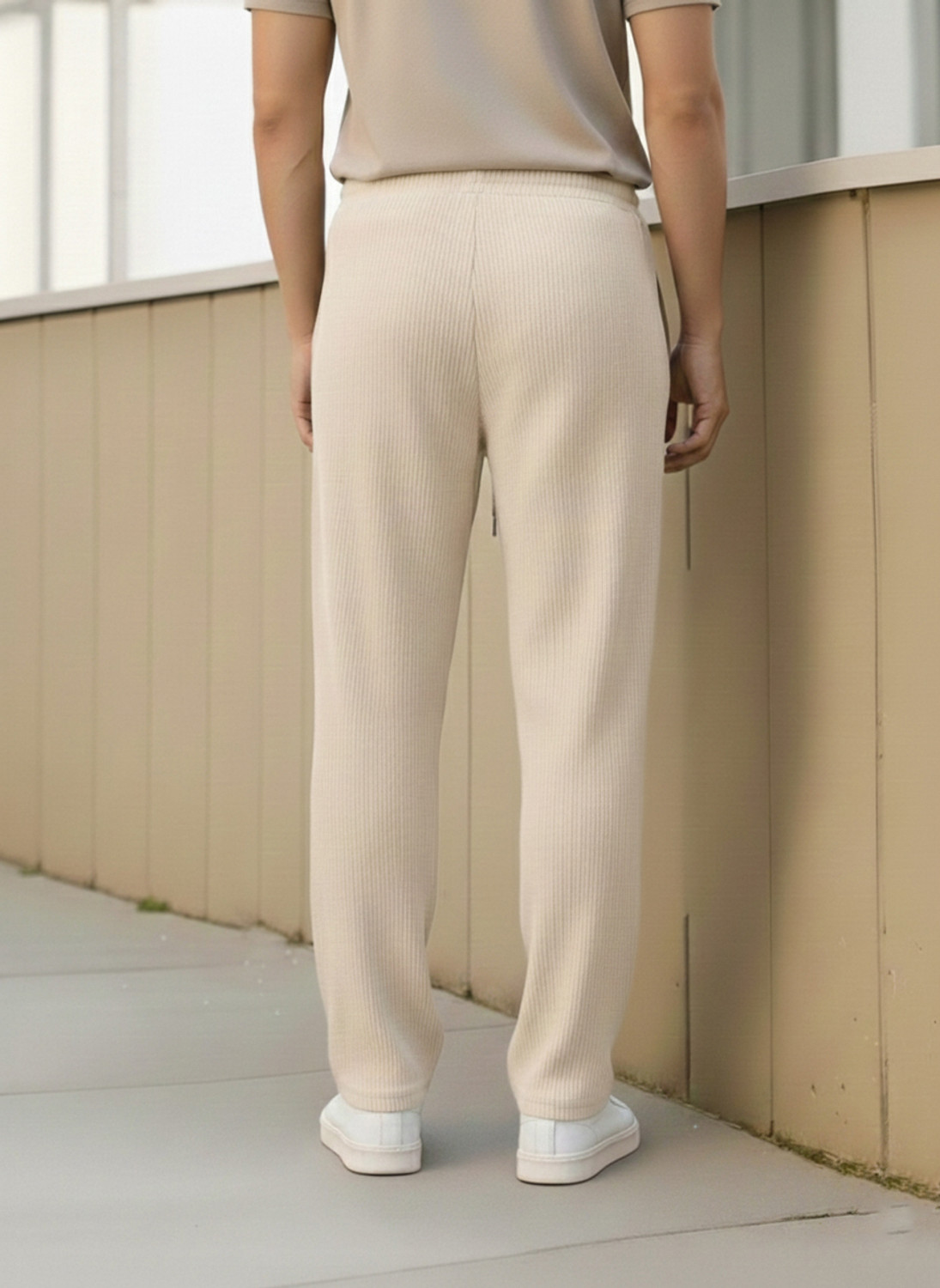 Image of METRONAUT Regular Fit Men White Trousers