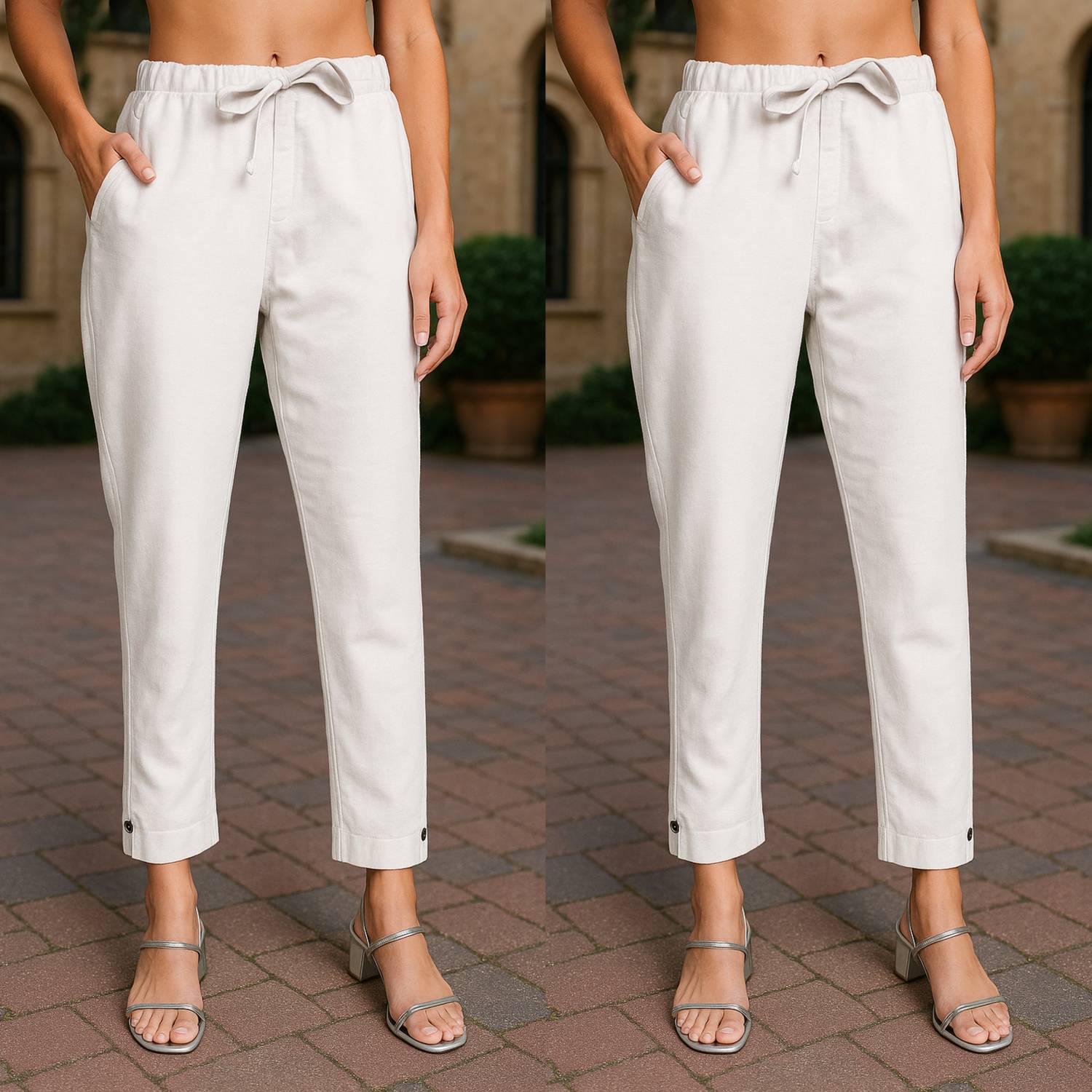 Andheriyas Enterprises Straight Fit Women White Trousers