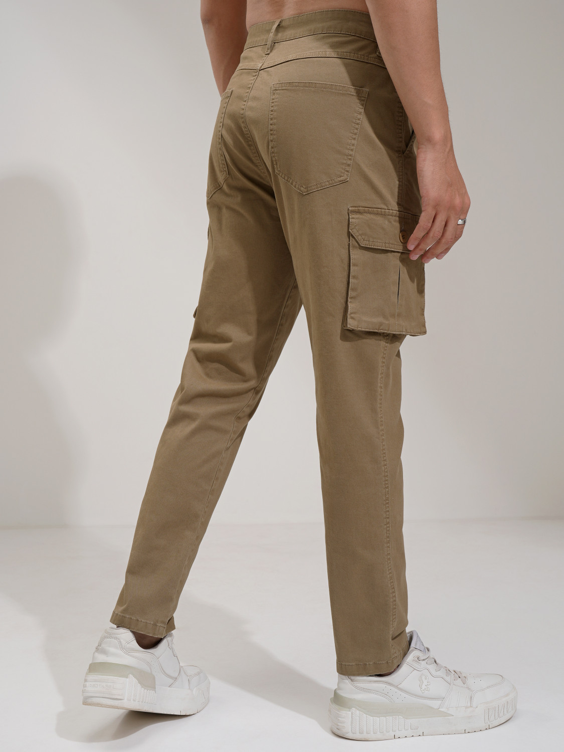 Image of HIGHLANDER Regular Fit Men Brown Trousers