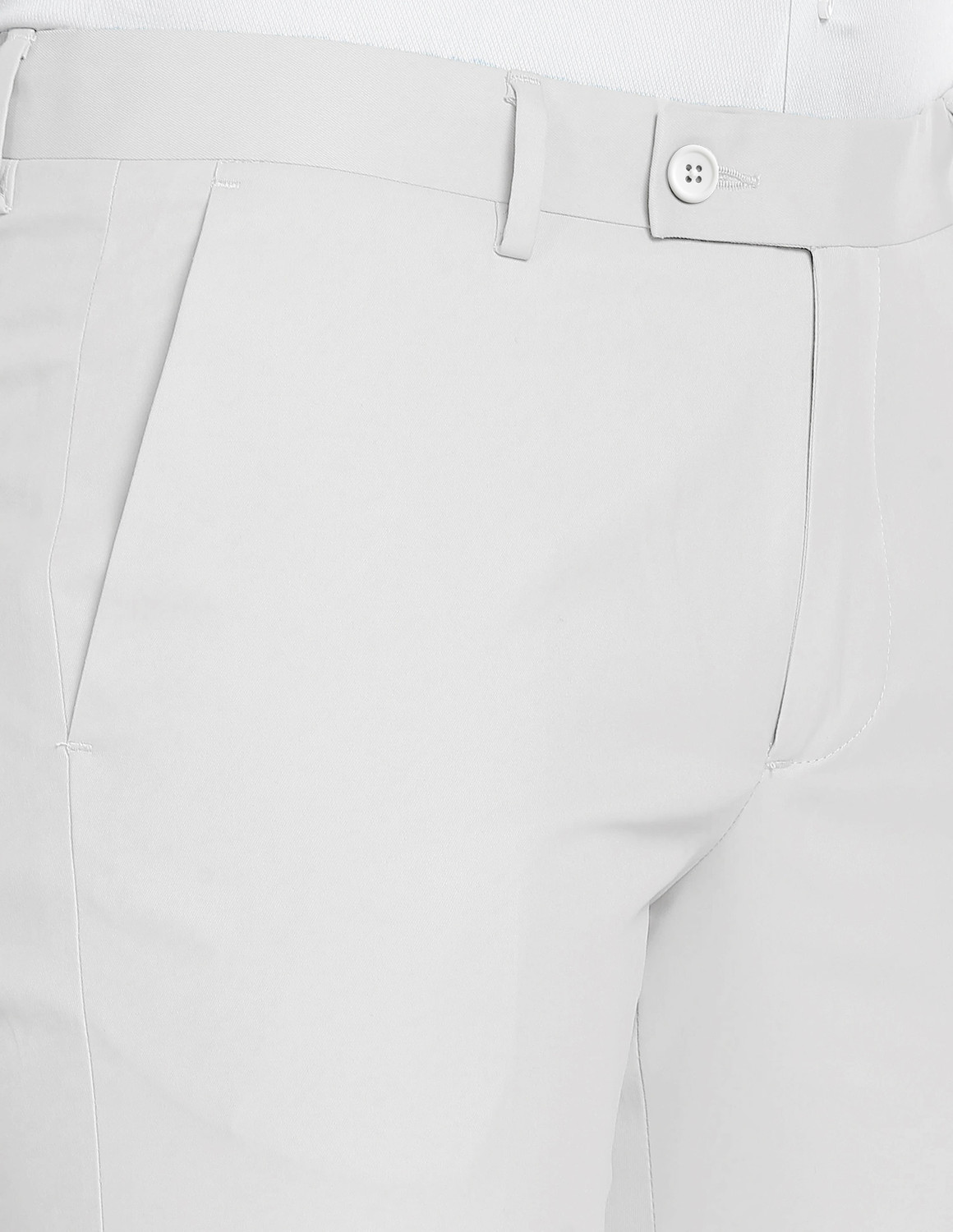 Image of METRONAUT Regular Fit Men White Trousers