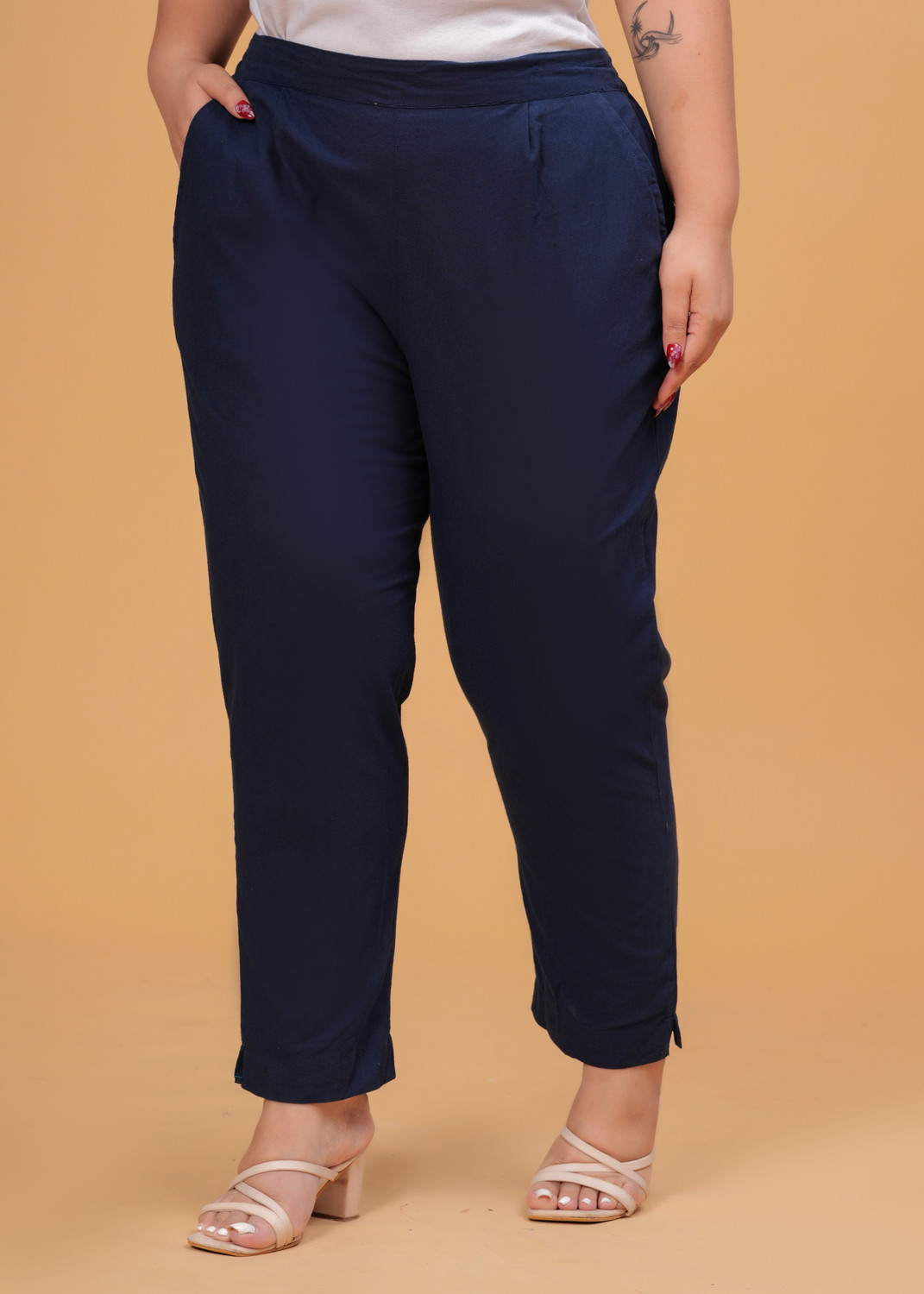 Image of Dexus Regular Fit Women Blue Trousers