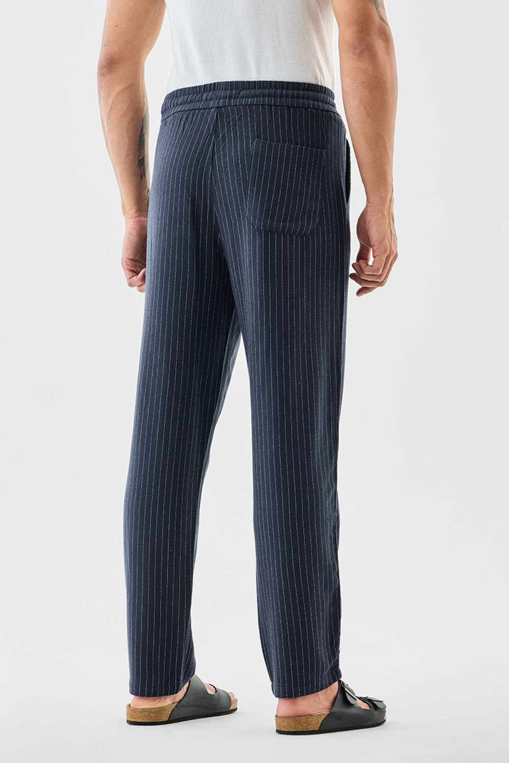 Image of Snitch Relaxed Men Dark Blue Trousers