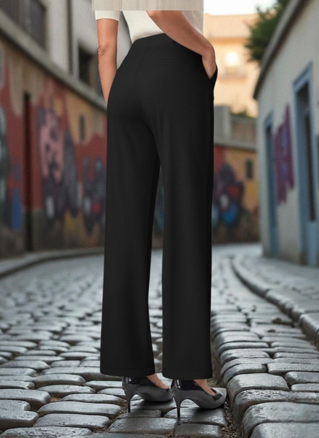 Image of SQEW Loose Fit Women Black Trousers