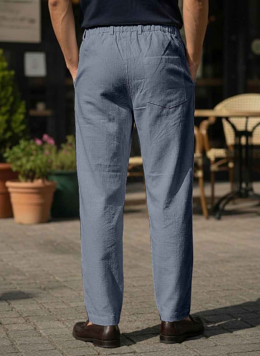 Image of INDICLUB Regular Fit Men Grey Trousers