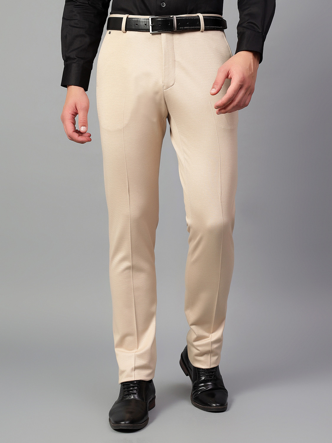 CANTABIL Regular Fit Men Beige Trousers