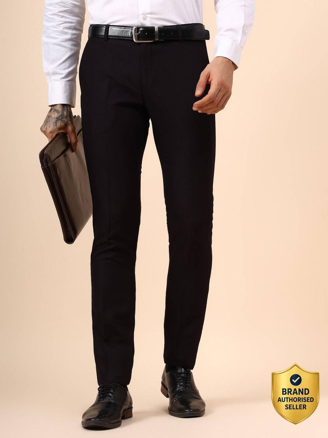 CANTABIL Slim Fit Men Maroon Trousers