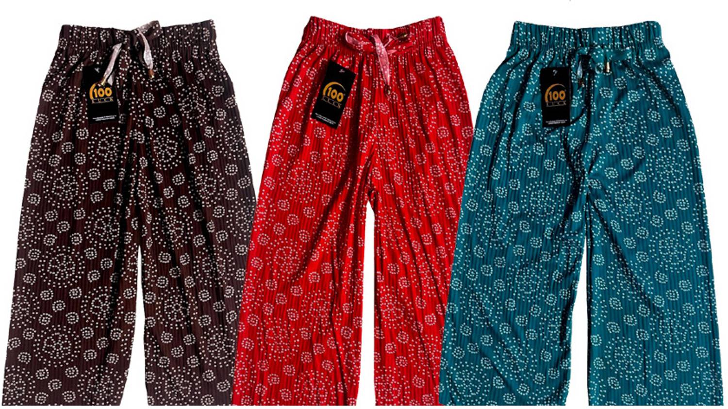 100LUCK Loose Fit Girls Multicolor Trousers