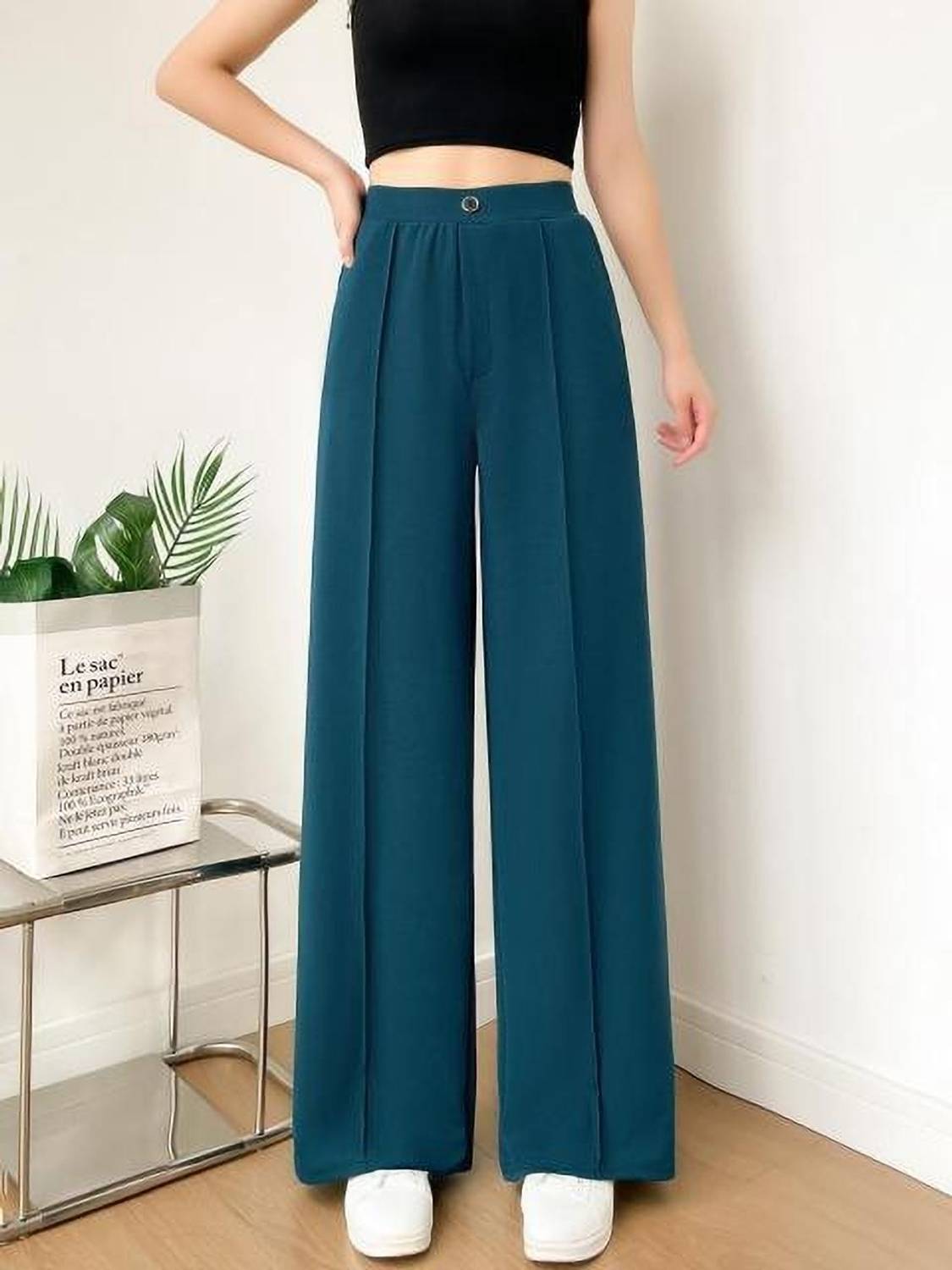 ALIZATRADERS Regular Fit Women Dark Blue Trousers