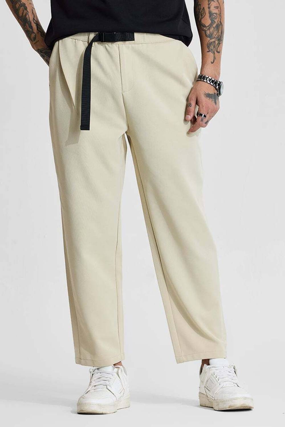 Snitch Relaxed Beige Trousers - Image 1