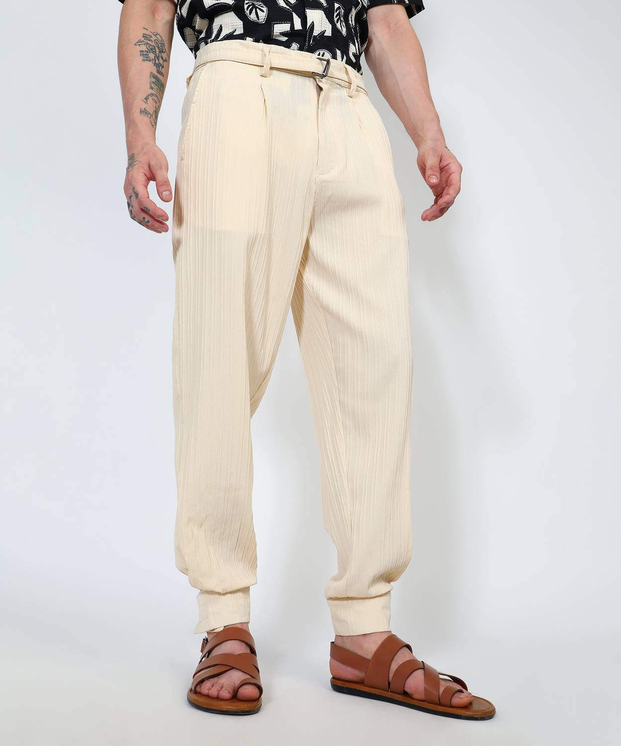 CAHOOT Regular Fit Men Beige Trousers
