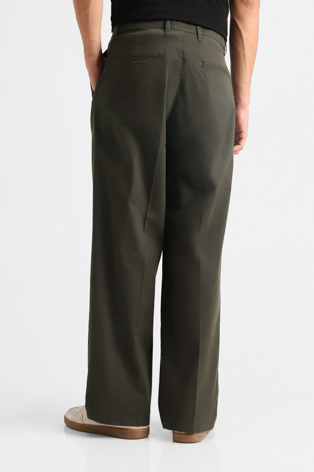Image of Snitch Relaxed Men Green Trousers