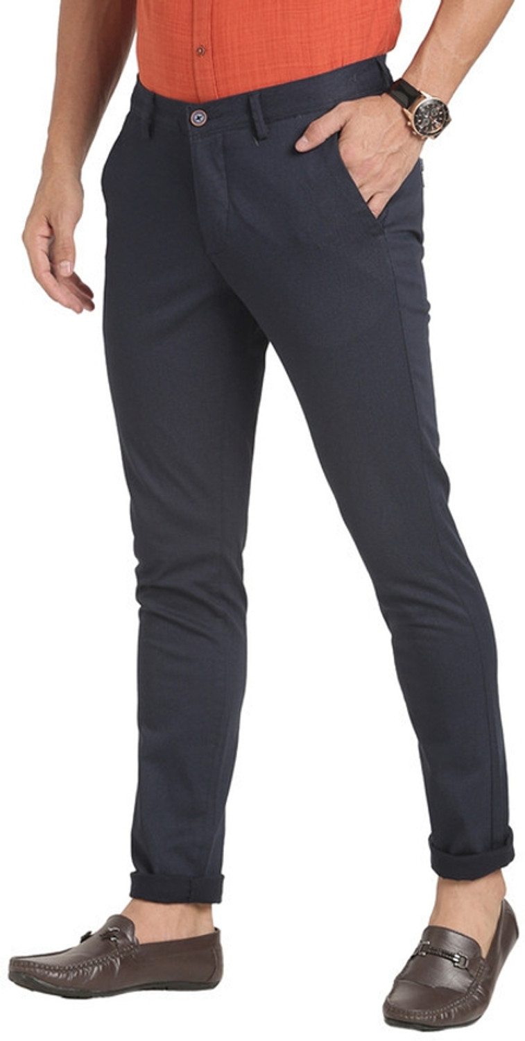 Image of TURTLE Tapered Men Dark Blue Trousers