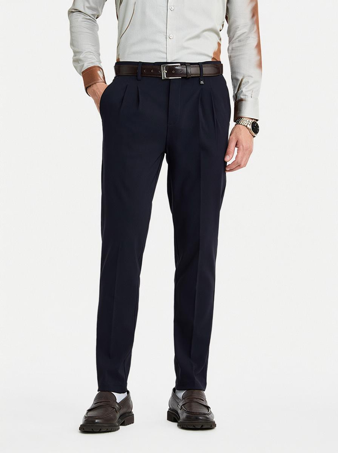 Snitch Slim Fit Men Dark Blue Trousers