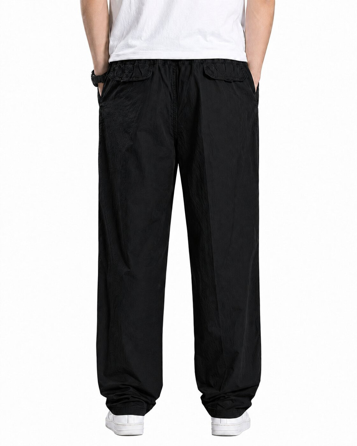 Image of sti Regular Fit Men Black Trousers
