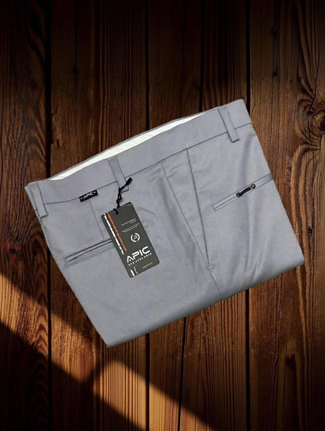 Aapic Regular Fit Men Grey Trousers