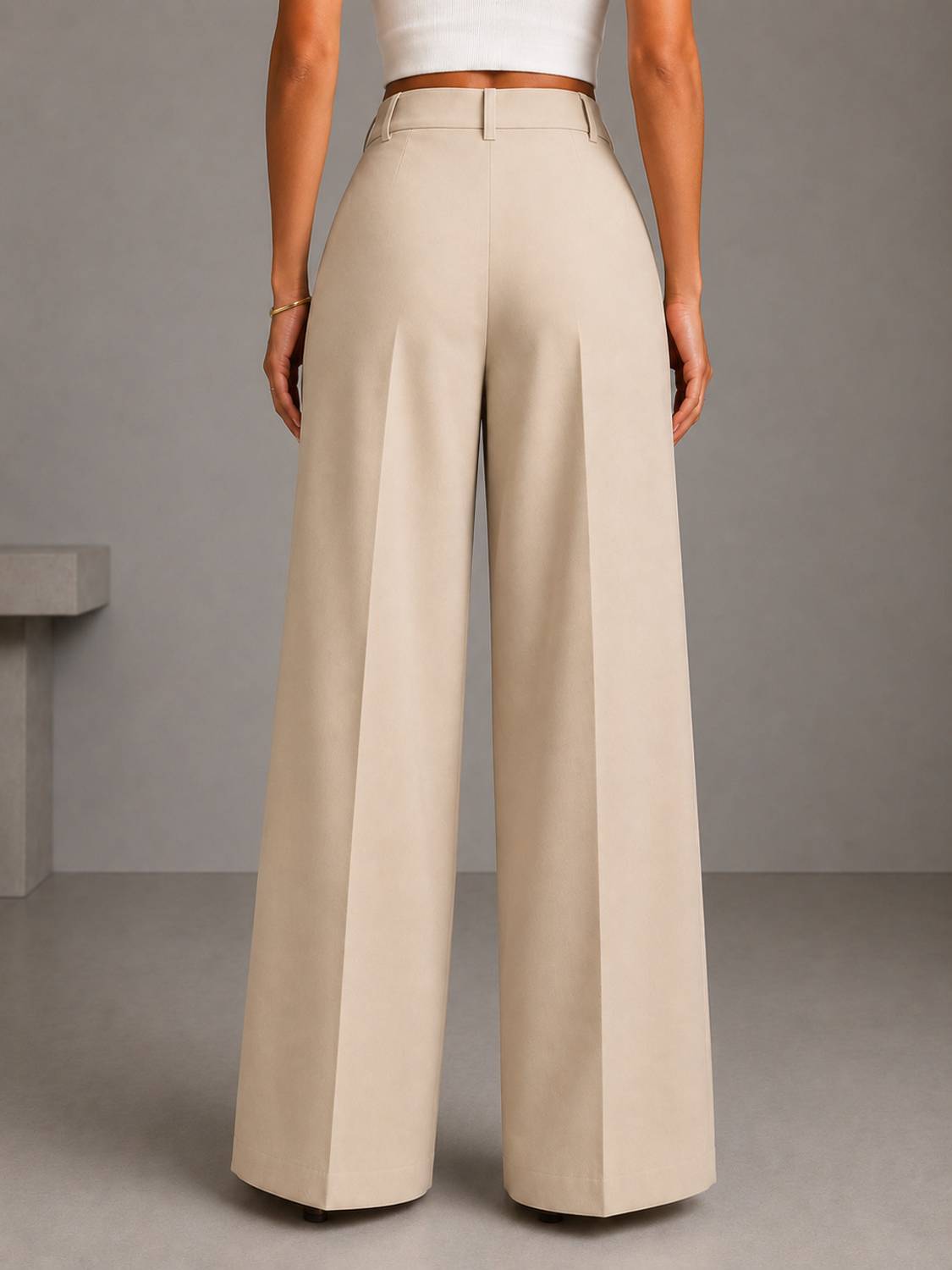 KOTTY Relaxed Women Beige Trousers - Image 5