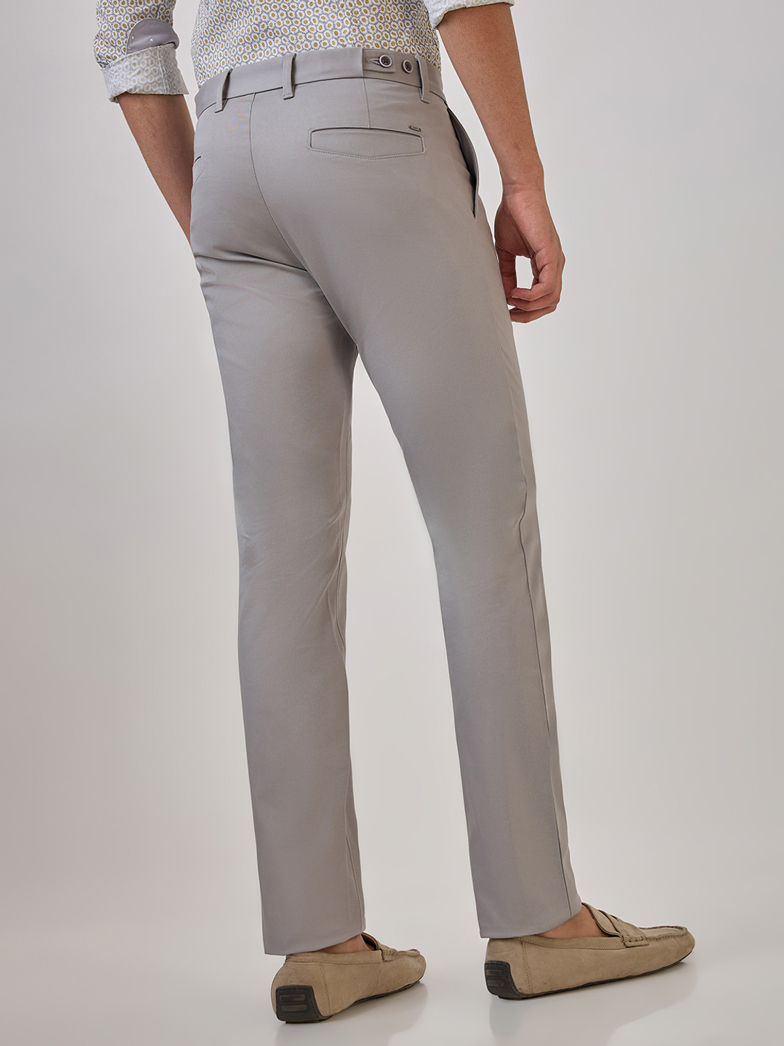 Image of PARX Tapered Men Grey Trousers