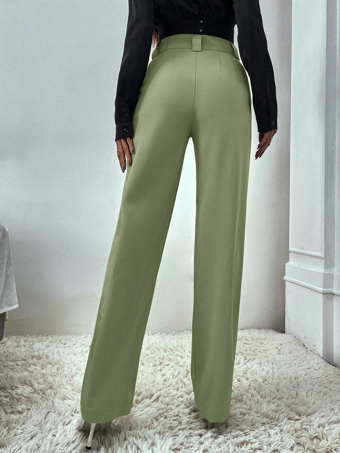 Image of KOTTY Regular Fit Women Green Trousers