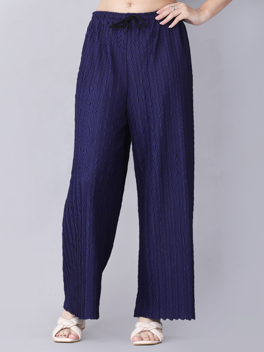 Image of IRHA Relaxed Women Blue, Purple Trousers