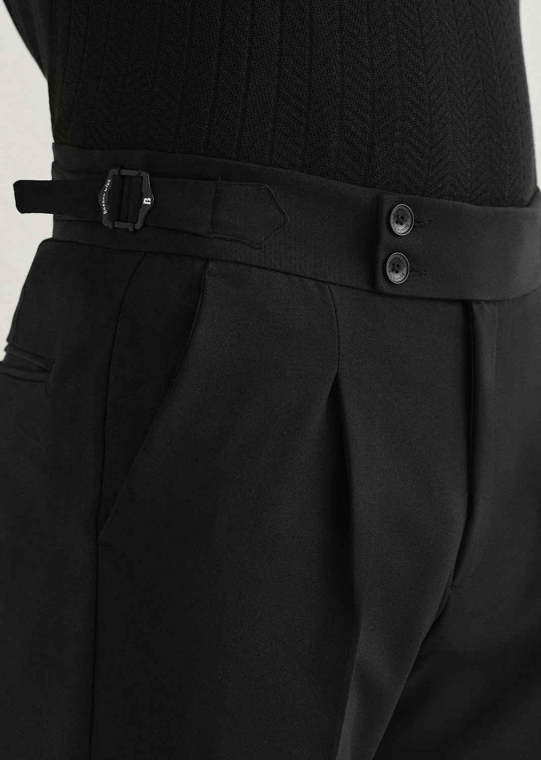 Image of SKENJEL Relaxed Men Black Trousers
