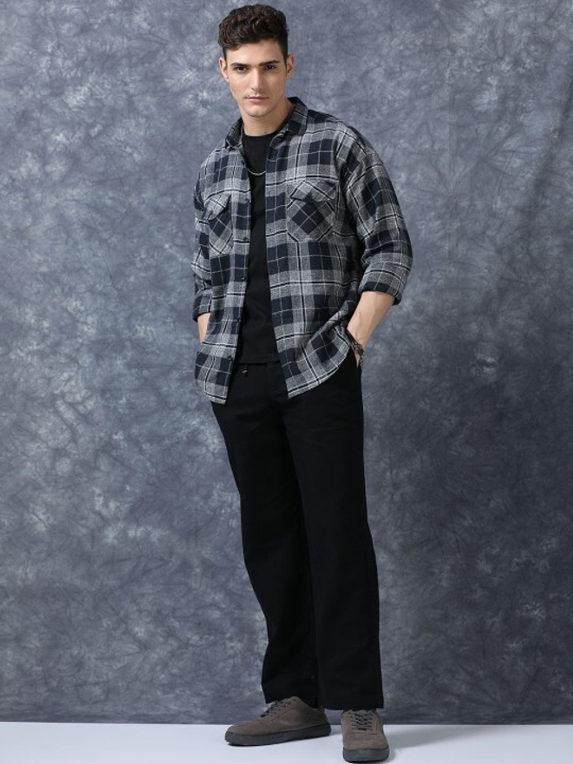 Image of METRONAUT Relaxed Men Black Trousers