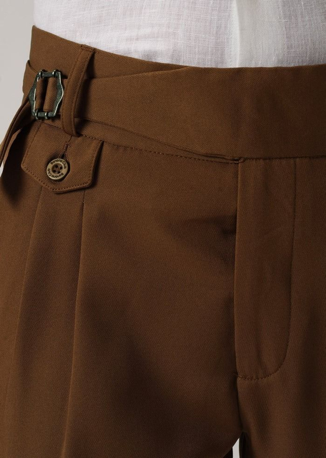 Image of SKENJEL Regular Fit Men Brown Trousers