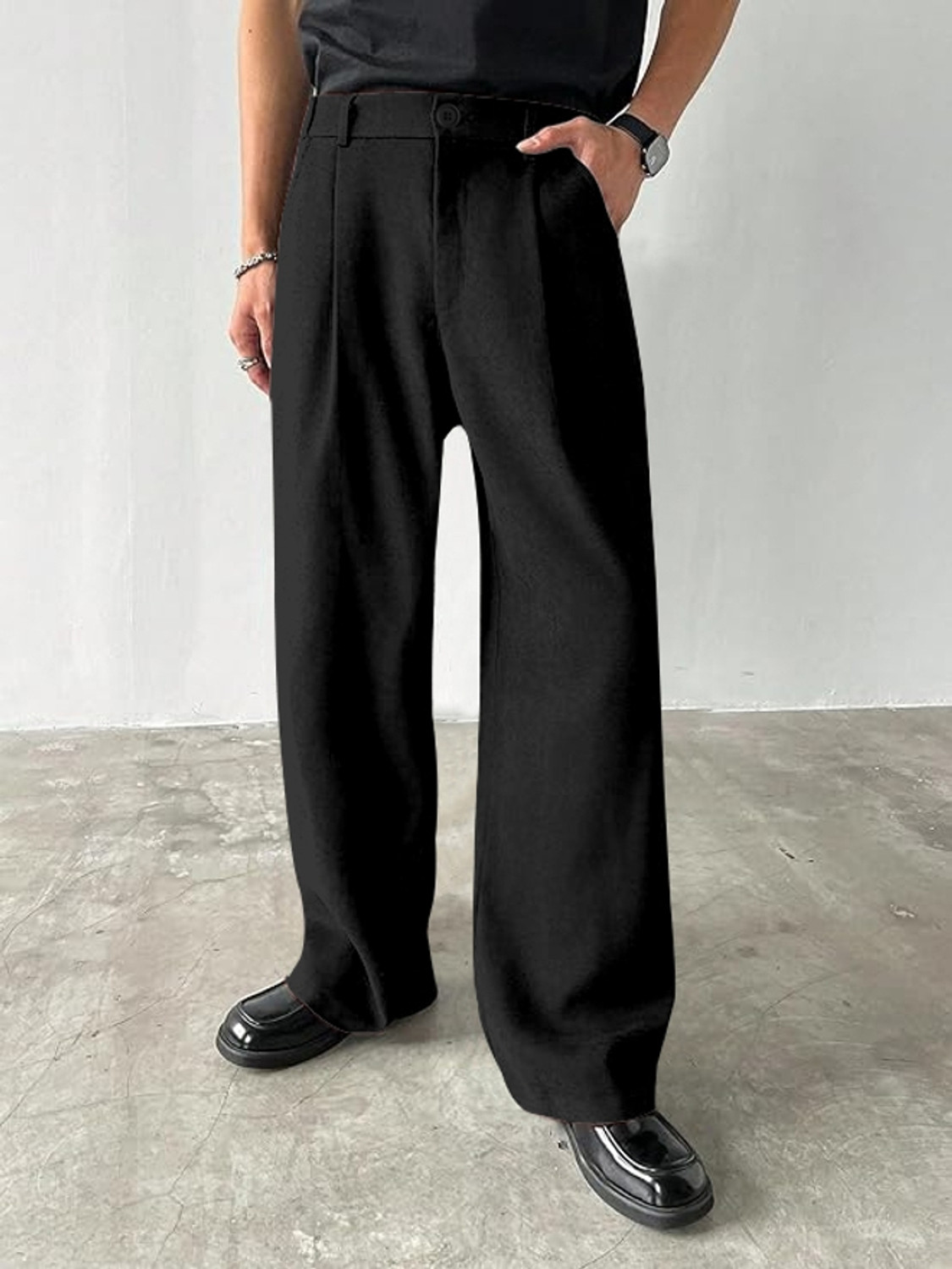 Image of Rajovati Loose Fit Men Black Trousers