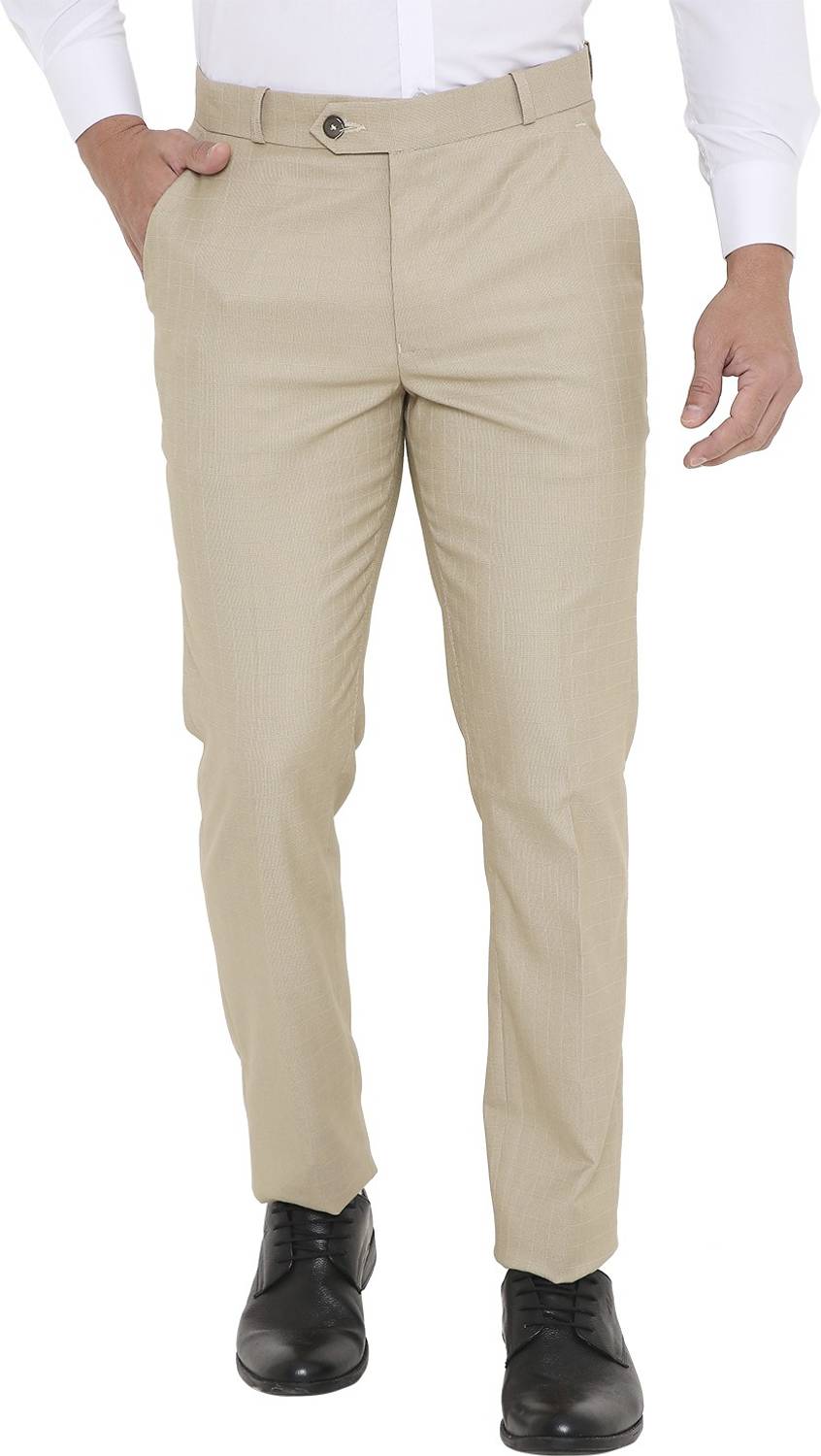 Associated Uniforms Regular Fit Men Beige Trousers