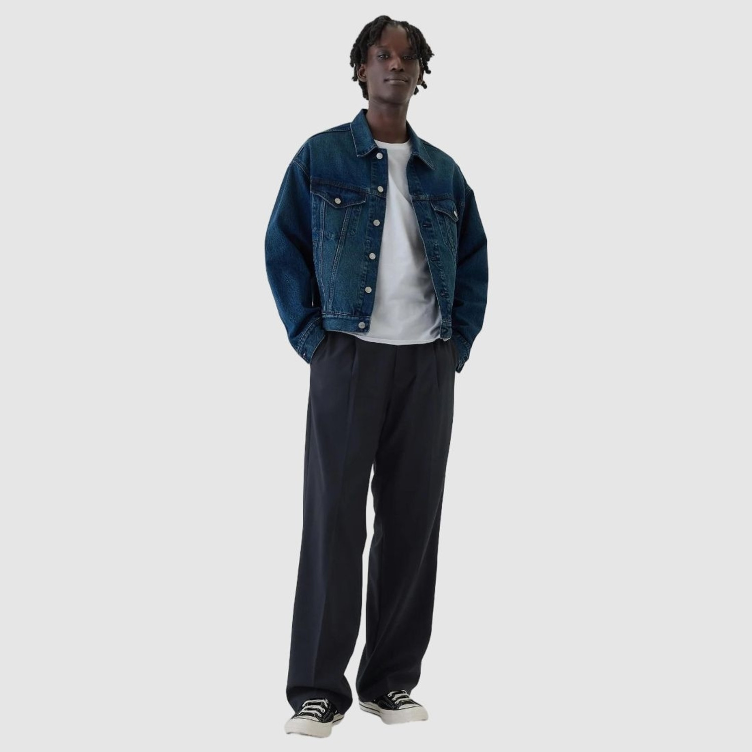 Image of GAP Comfort Fit Men Blue Trousers