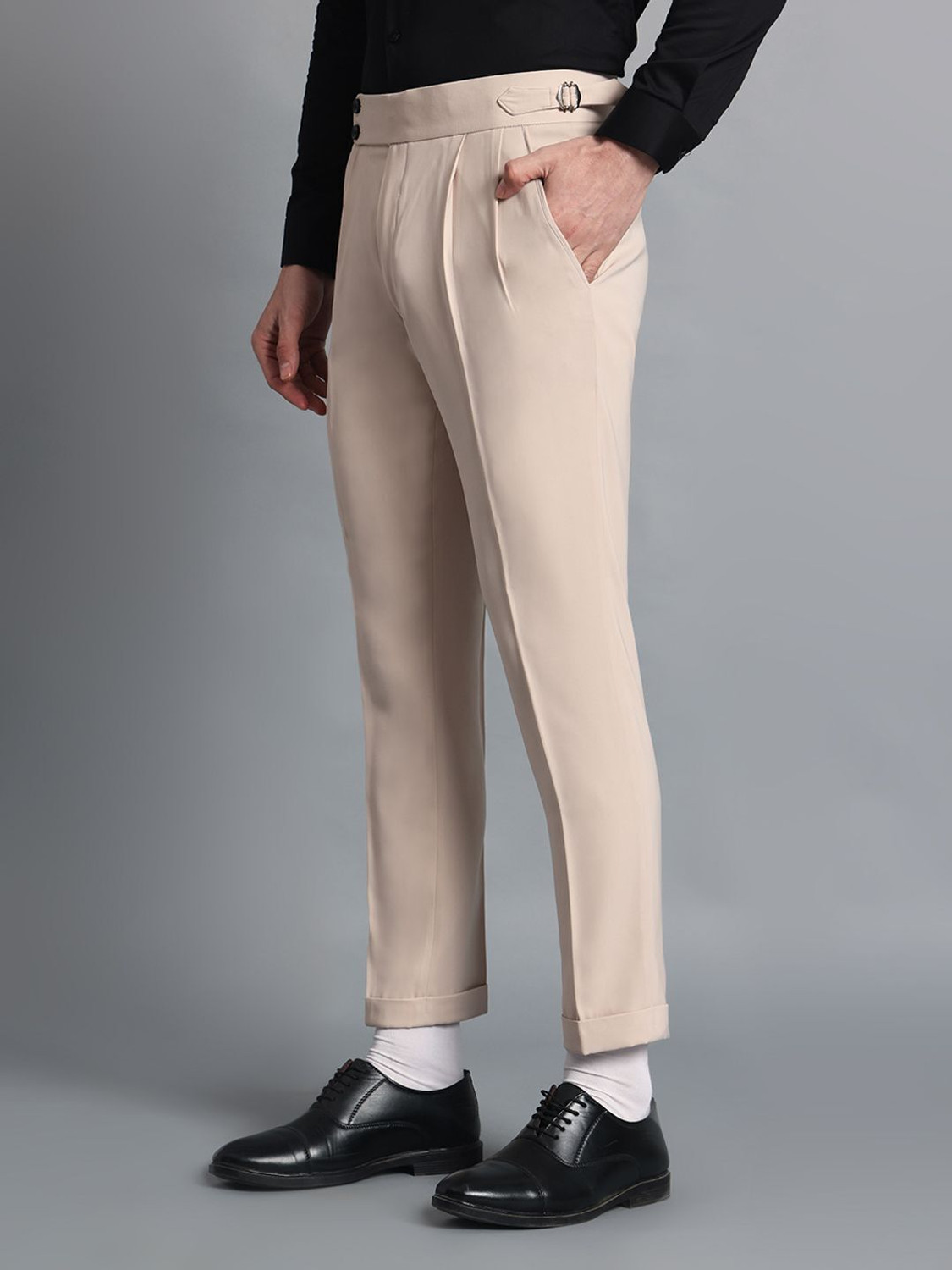 Image of VIVA TRENDZ Regular Fit Men Beige Trousers
