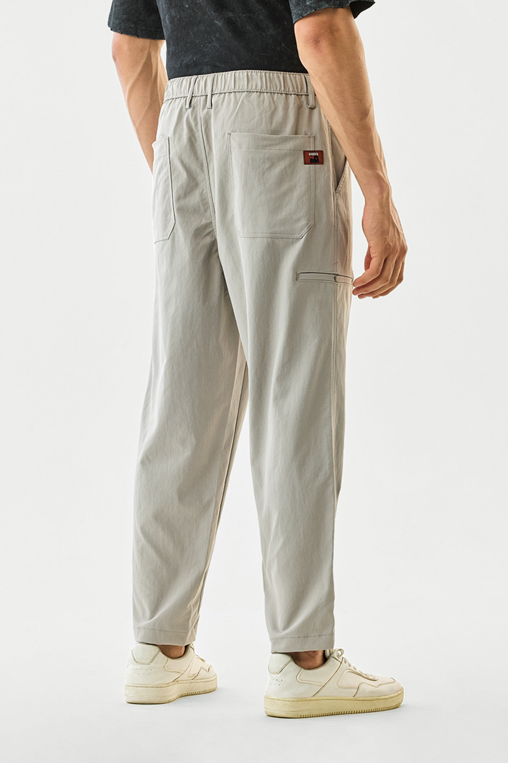 Image of Snitch Slim Fit Men Beige Trousers