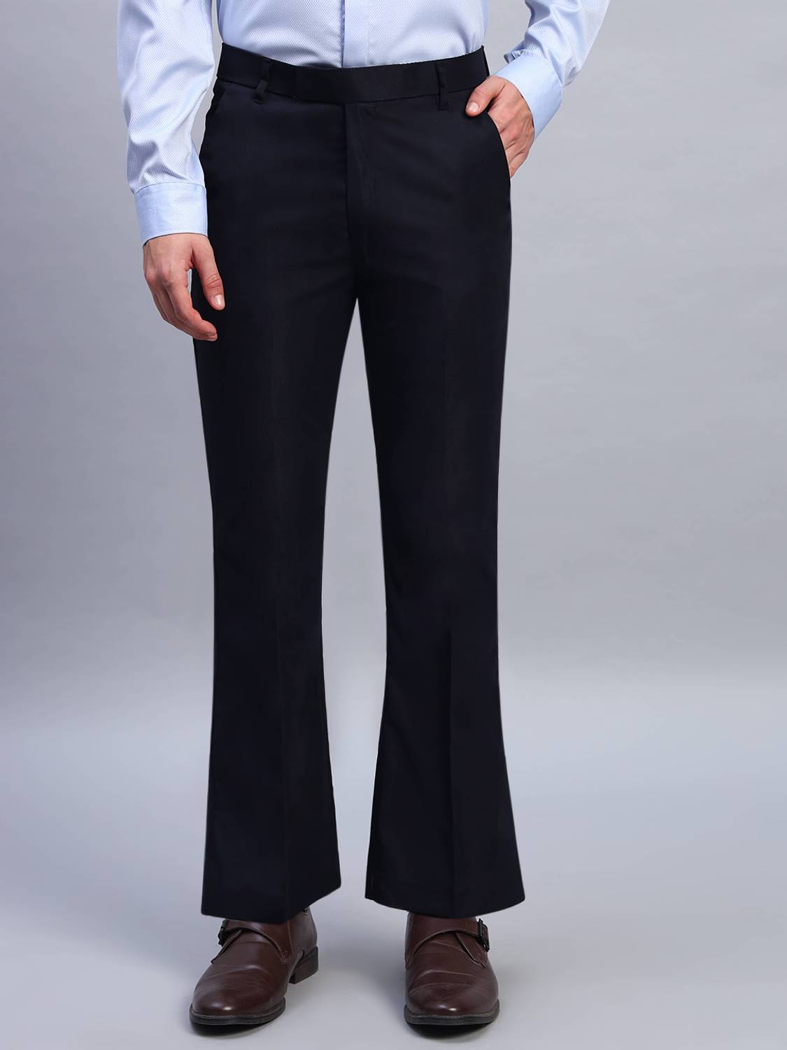 AXNIS Straight Fit Men Dark Blue Trousers
