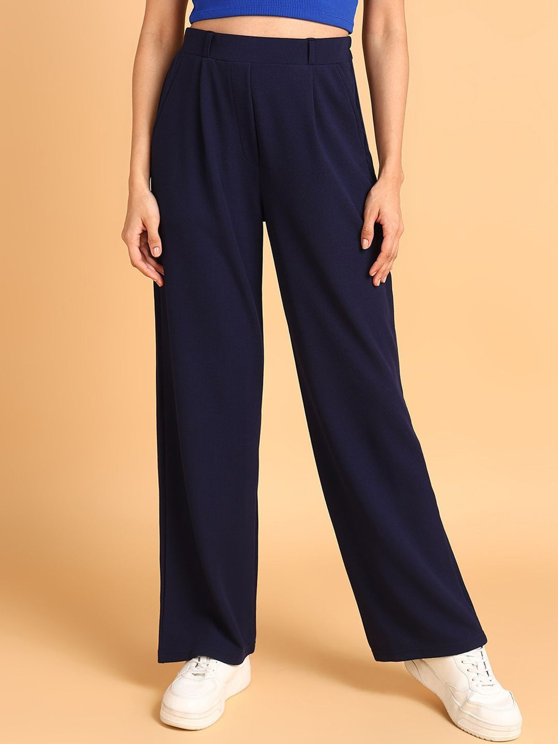 Image of Roadster Regular Fit Women Blue Trousers