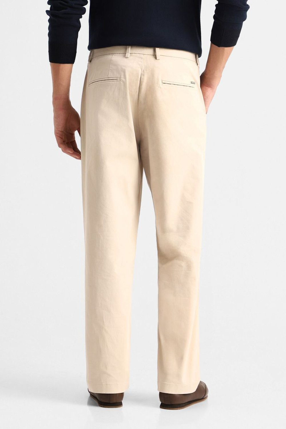 Image of Snitch Relaxed Men Beige Trousers