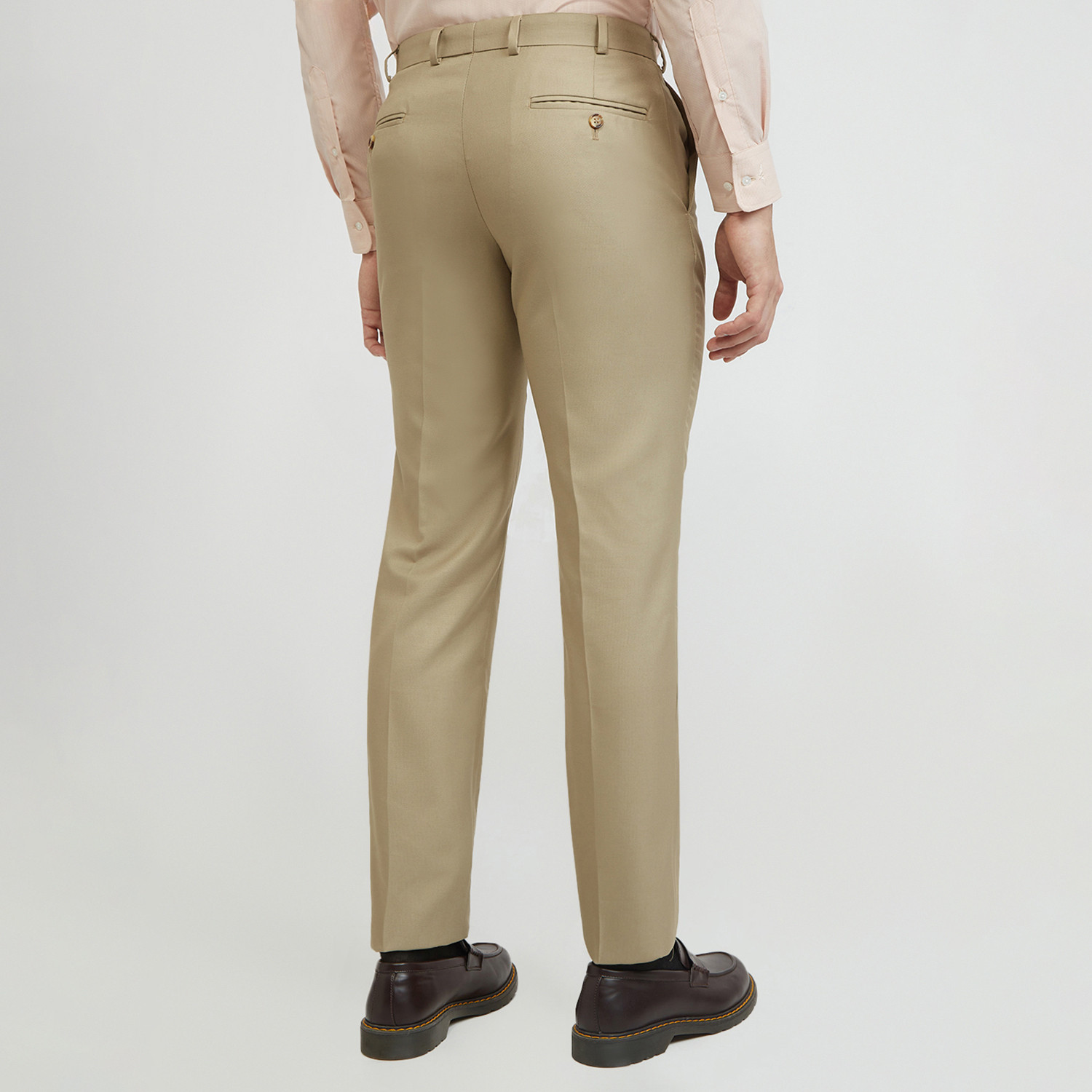 Image of PARK AVENUE Regular Fit Men Brown Trousers