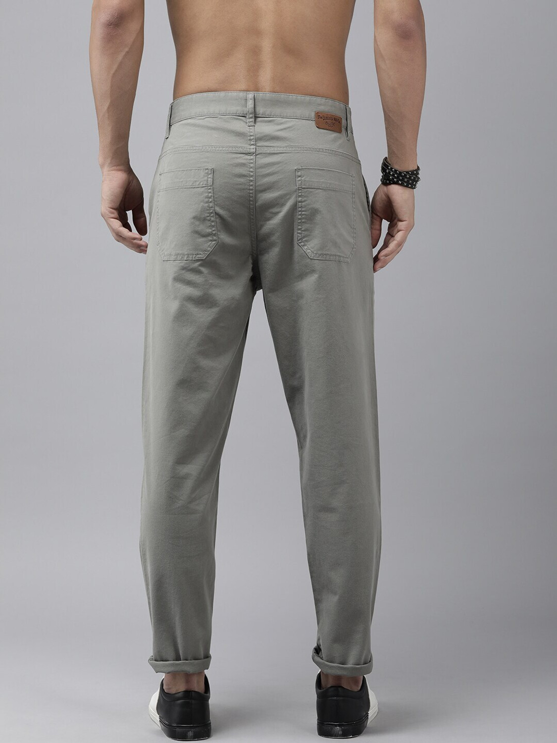 Image of Roadster Regular Fit Men Green Trousers