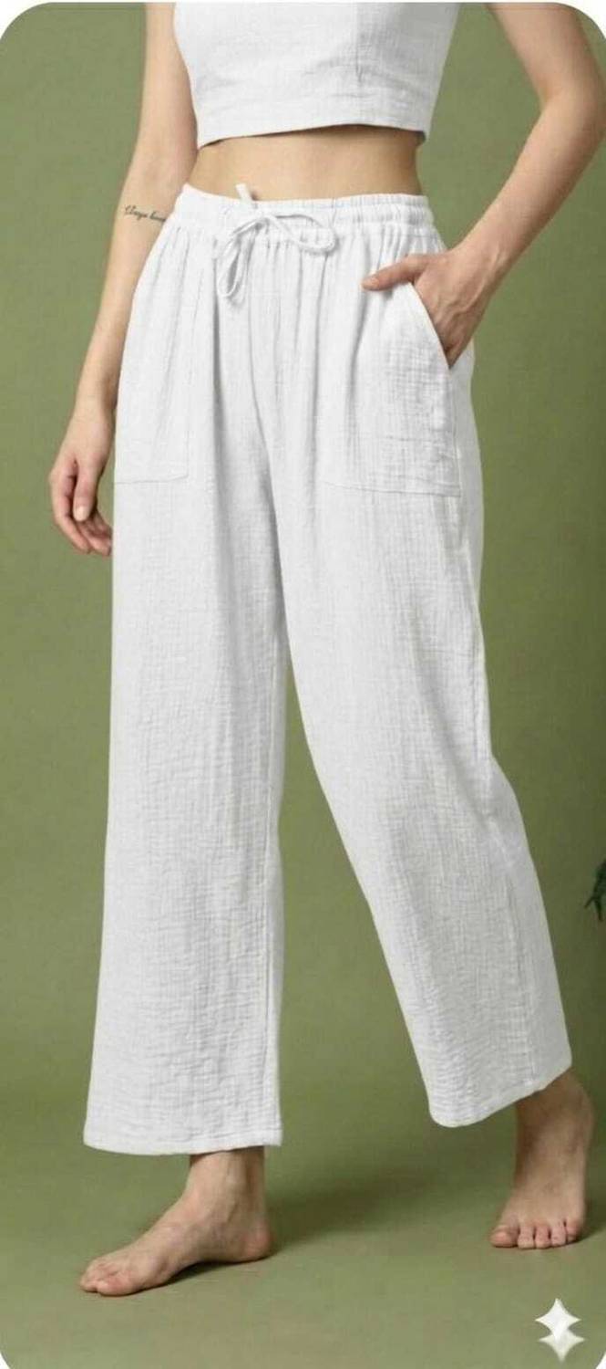 buaGi collection Regular Fit Women White Trousers