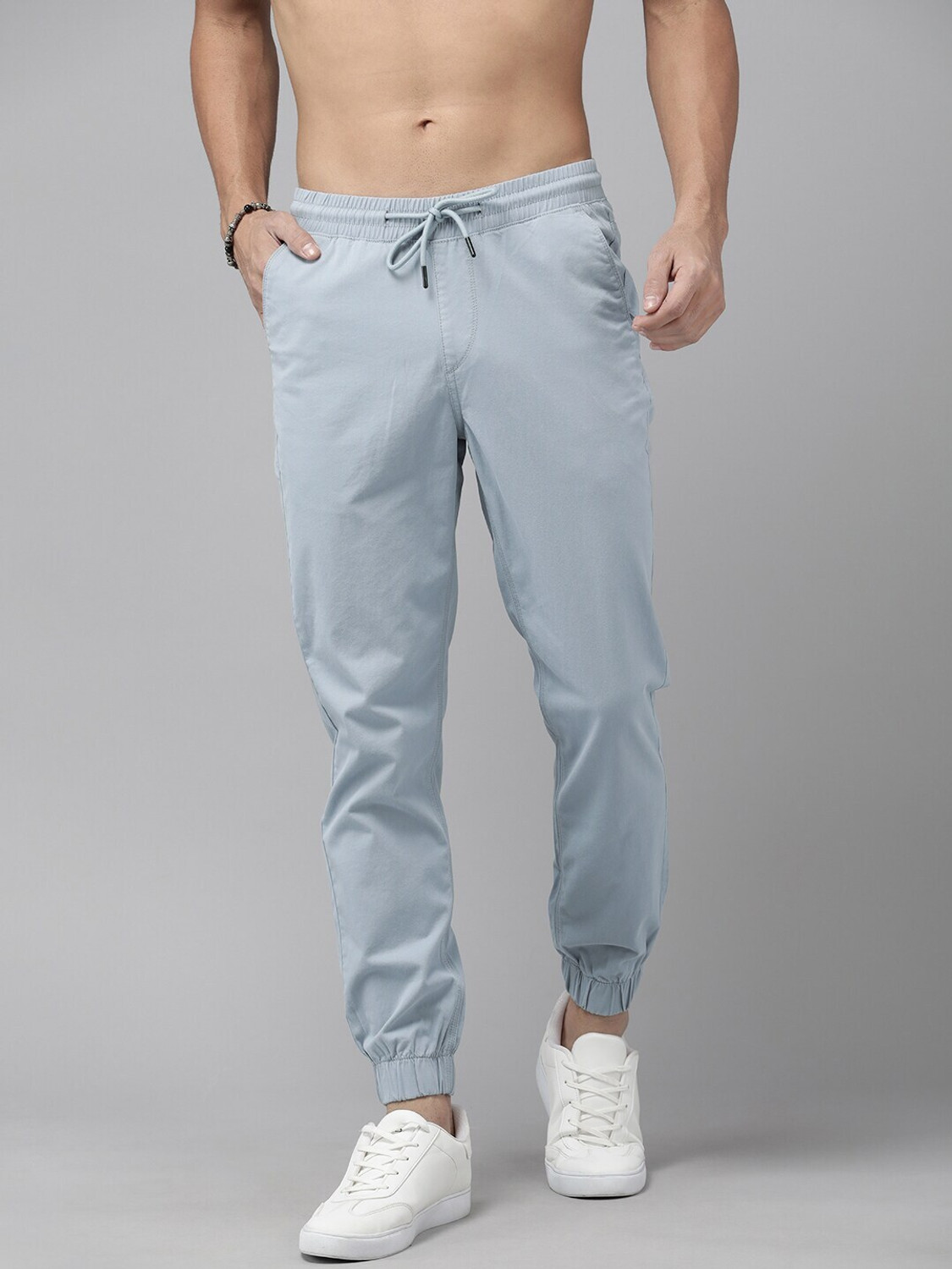 Image of Roadster Regular Fit Men Blue Trousers