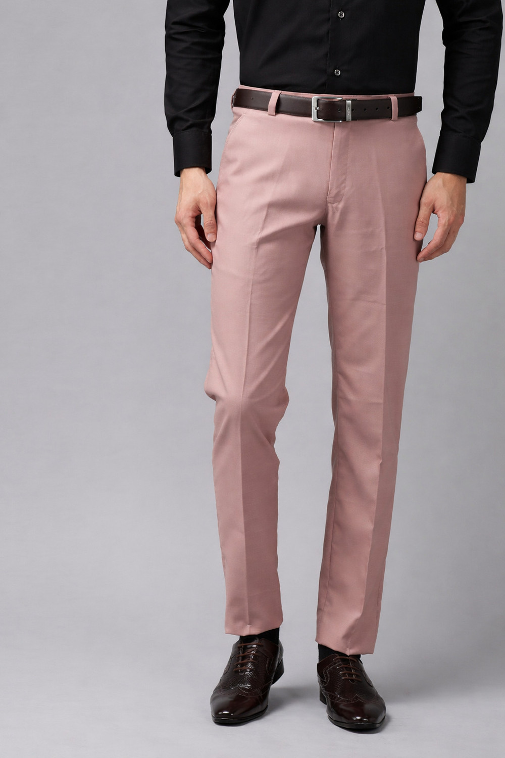 Image of PROVOGUE Slim Fit Men Pink Trousers