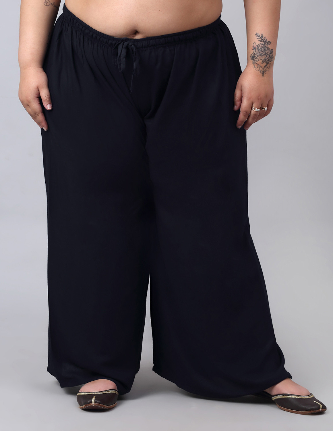 Image of Style Access Regular Fit Women Black Trousers