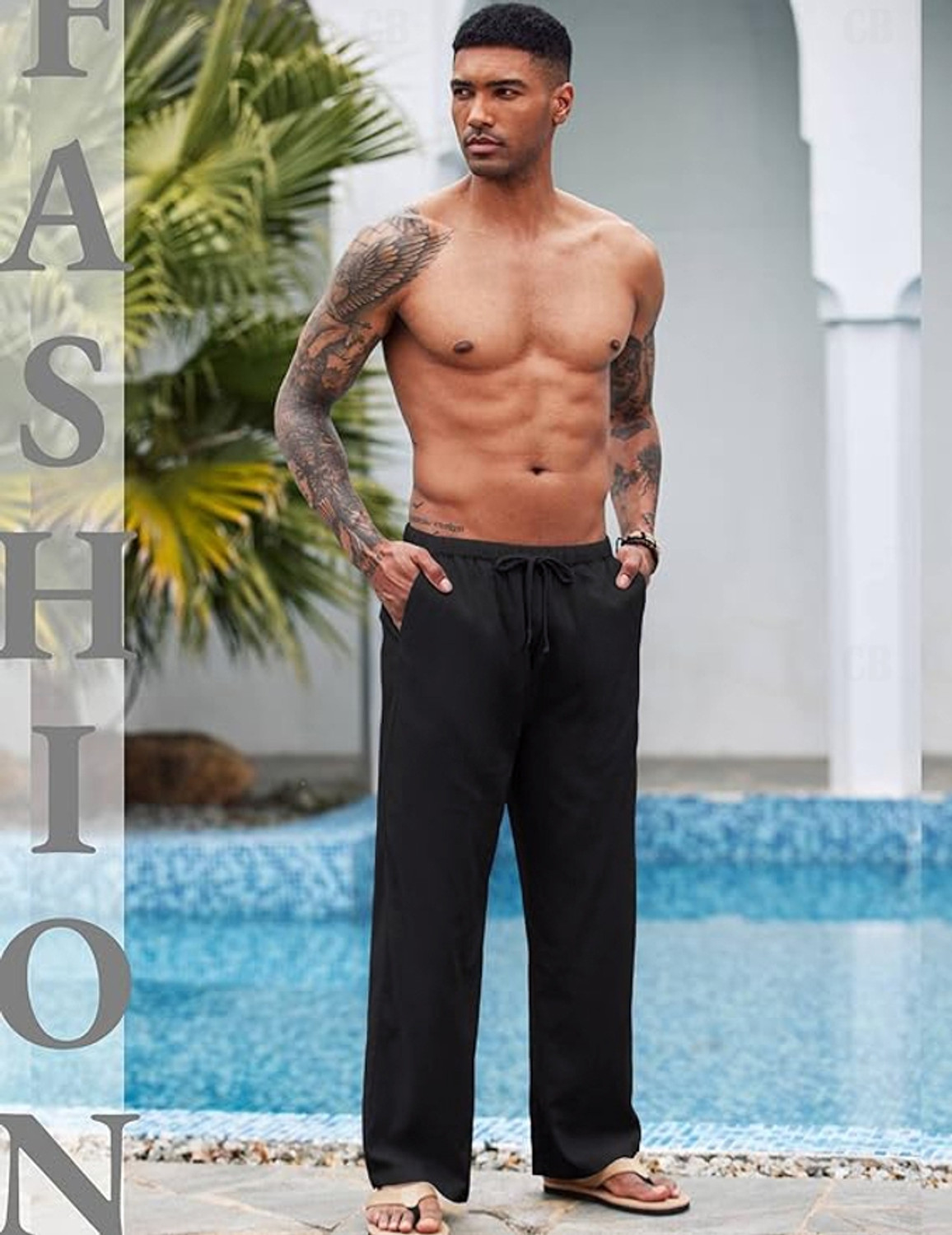 Image of MAHADEV ENTERPRISE Loose Fit, Relaxed Men Black Trousers
